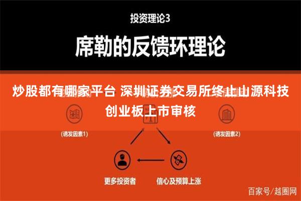 炒股都有哪家平台 深圳证券交易所终止山源科技创业板上市审核