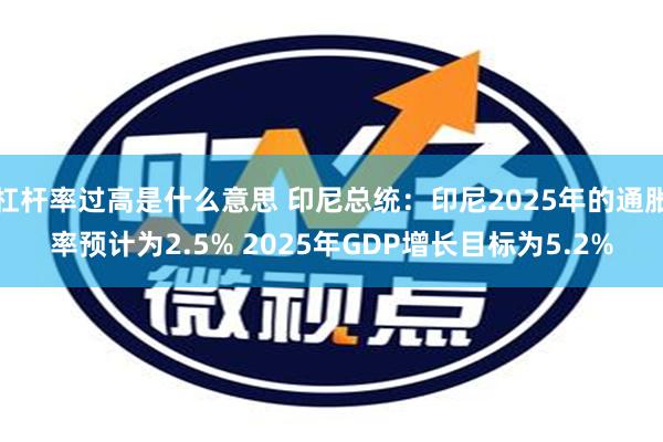 杠杆率过高是什么意思 印尼总统：印尼2025年的通胀率预计为2.5% 2025年GDP增长目标为5.2%