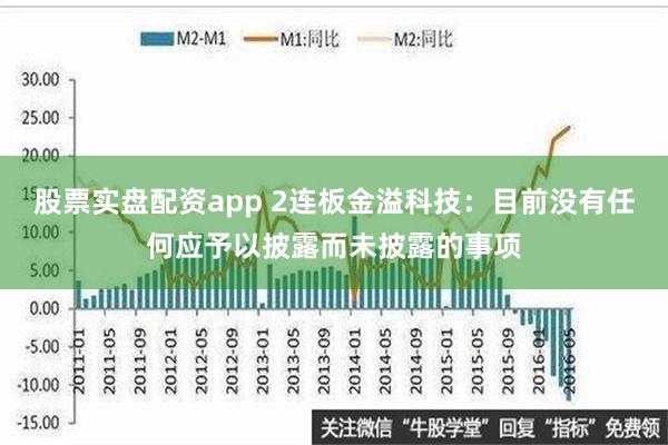 股票实盘配资app 2连板金溢科技：目前没有任何应予以披露而未披露的事项