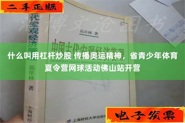 什么叫用杠杆炒股 传播奥运精神，省青少年体育夏令营网球活动佛山站开营