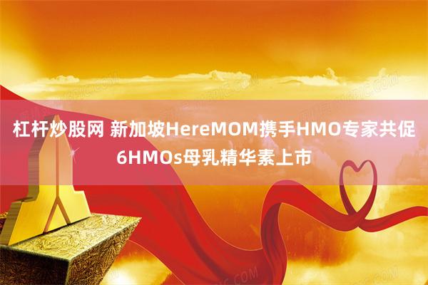 杠杆炒股网 新加坡HereMOM携手HMO专家共促6HMOs母乳精华素上市